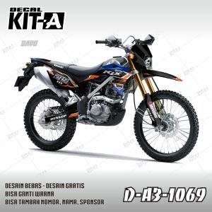 Hitam Lis Biru Orange Simple