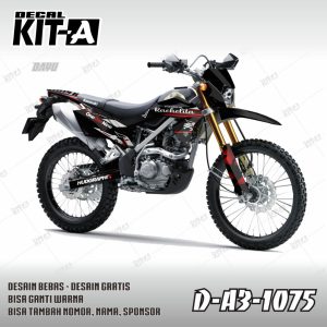 Hitam Lis Merah Putih Silver Simple