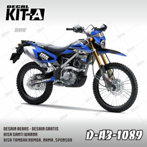 Hitam Lis Biru Silver Simple