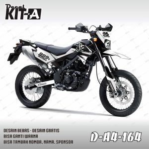 Supermoto Kanji Jepang Hitam Putih