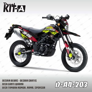 Supermoto Abstrak Hijau Merah