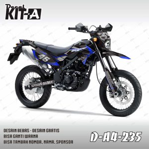 Supermoto Putih Lis Biru Abu-Abu