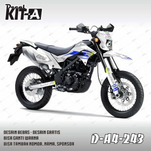 Supermoto Putih Lis Abu Abu Biru
