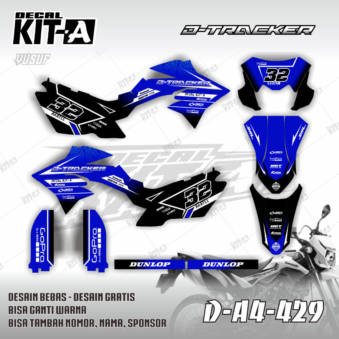Racing Gradasi Hitam Biru