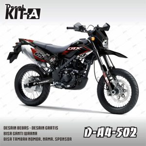 Hitam Merah Supermoto Oneonenine Skull