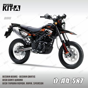 Hitam Lis Orange Silver