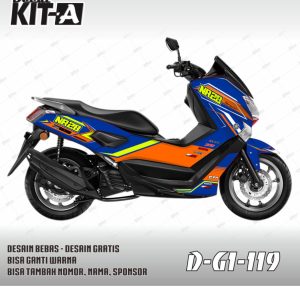 Biru Kombinasi Oren Hijau