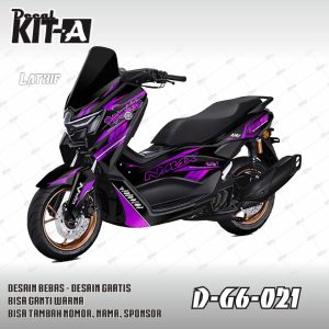 Hitam Striping Ungu Gradasi