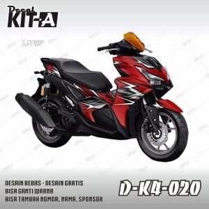 Hitam Merah Abstrak Racing