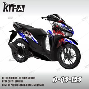 Putih Hitam Biru Merah