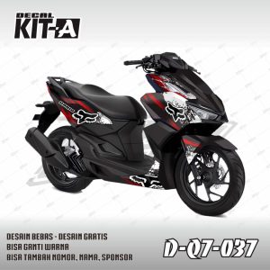 Fox Abstrak Merah Putih Hitam