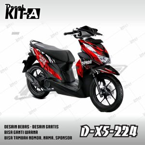 ABSTRAK HITAM MERAH PUTIH SILVER