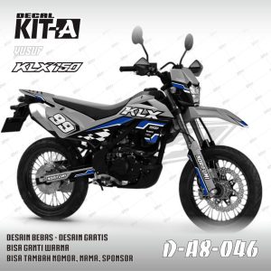 Grafis Hitam Abu Lis Biru