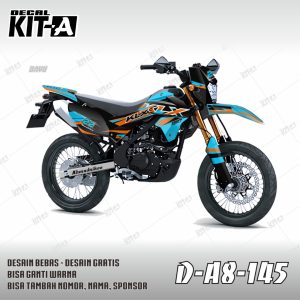 Hitam Biru Lis Orange