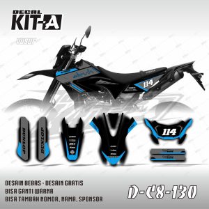 Grafis Hitam Abu Lis Biru