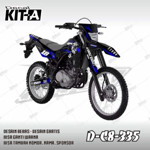 Motocross Helmet Hitam Biru