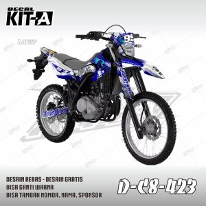 Batik Putih Biru Abstrak