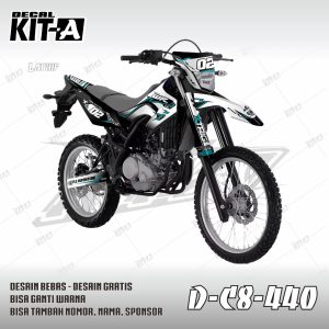 Hitam Putih Lis Hijau Racing