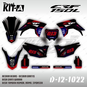 Simple Hitam Biru Merah