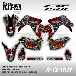 Full Tengkorak Abstrak