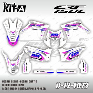 Grafis Putih Biru Pink