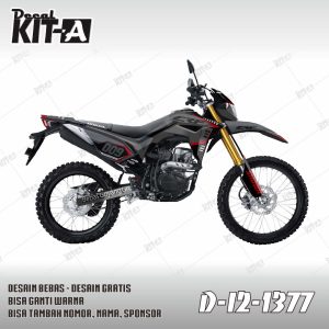 Grafis Hitam Abu List Merah