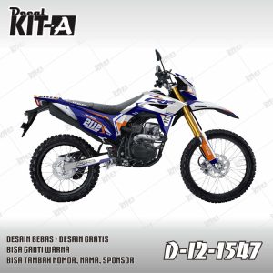 Grafis Putih Biru Tua