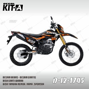 Skull Piston Hitam Orange