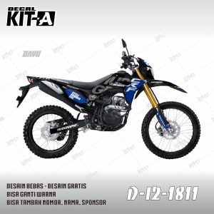 Hitam Kombinasi Biru Putih