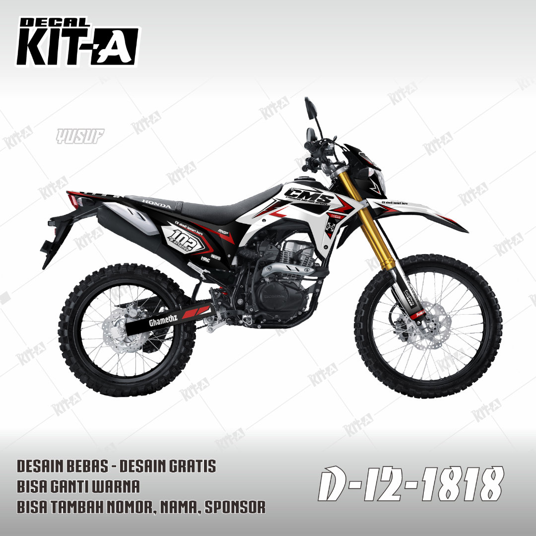 Grafis Hitam Putih List Merah