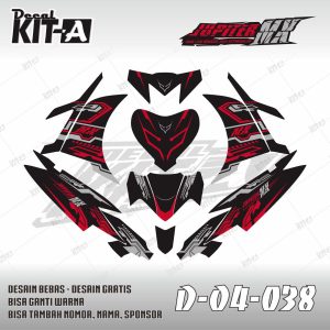 Garis Gasris Merah Abu Abu