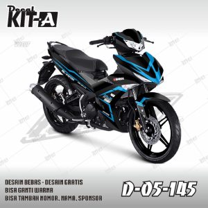 Racing Hitam Biru Muda