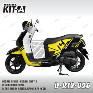 Simple Hitam Lis Kuning