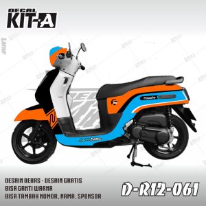 Orange Kombinasi Hitam Biru